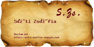 Sóti Zsófia névjegykártya