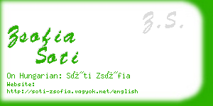 zsofia soti business card